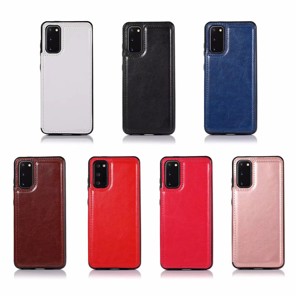 Flip Card Holder Leather Phone Case For Samsung