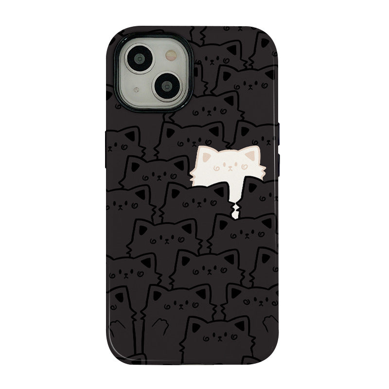 Cat Film 2 in 1 Shockproof Phone Case For iPhone