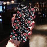 Small Floral Anti-fall Mobile Phone Case For iPhone