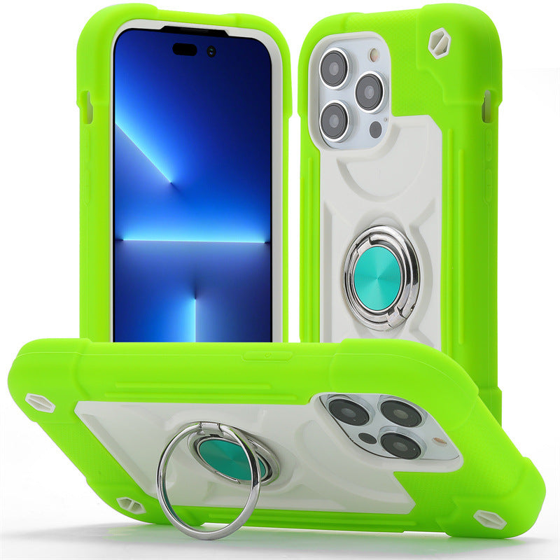 Colorful Silicone PC Phone Case For iPhone