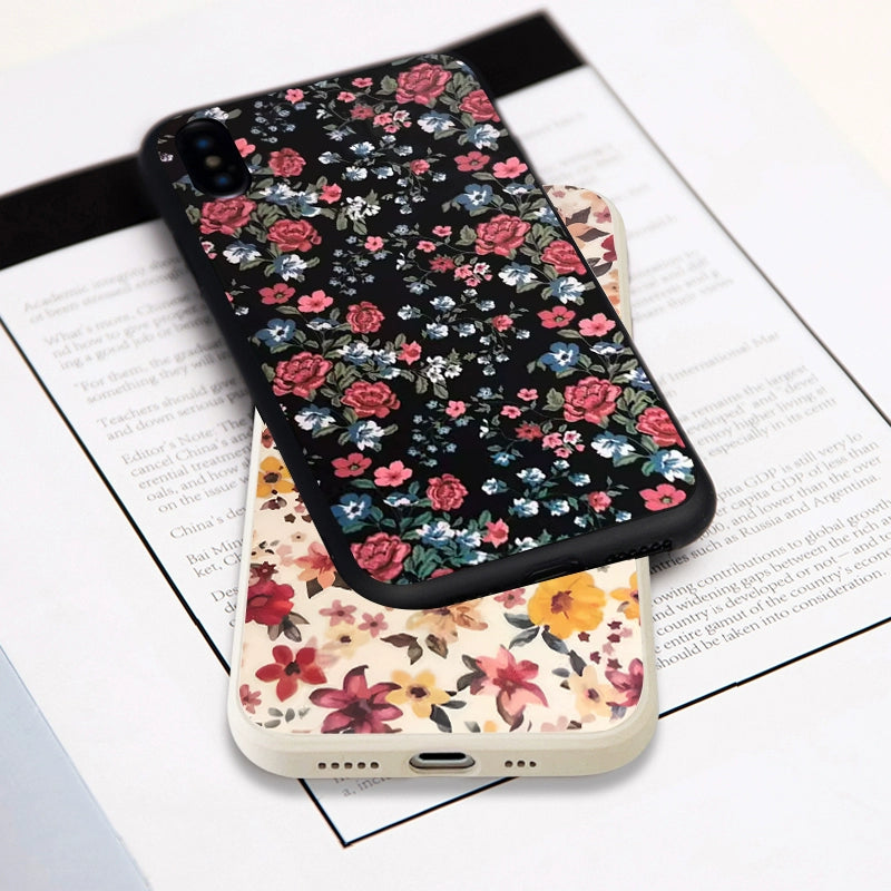 Small Floral Anti-fall Mobile Phone Case For iPhone