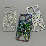 Hollow Electroplating Butterfly Phone Case For iPhone