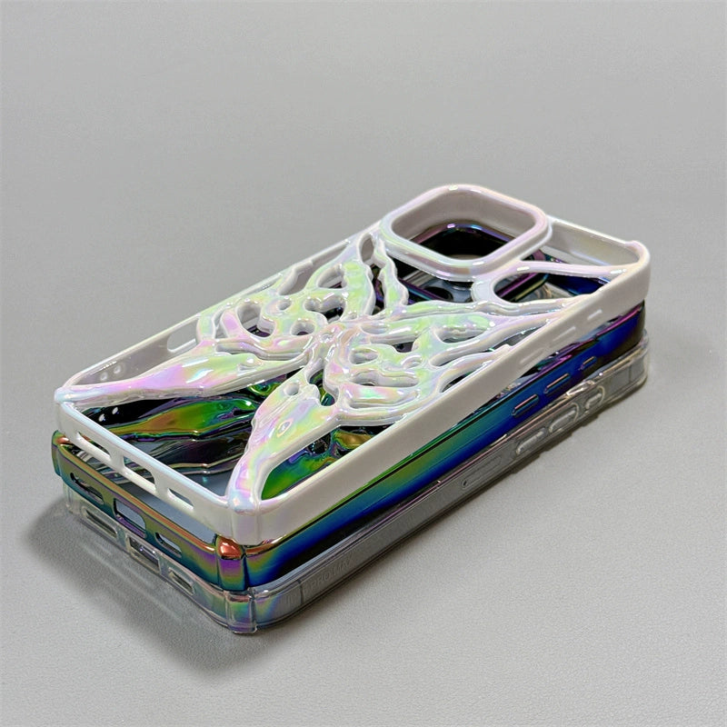 Hollow Electroplating Butterfly Phone Case For iPhone