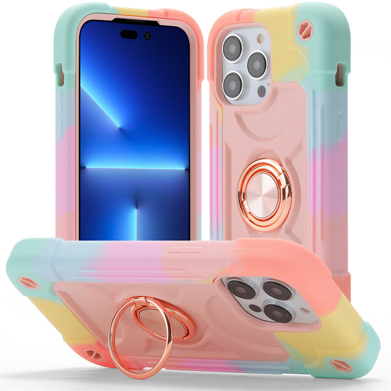 Colorful Silicone PC Phone Case For iPhone