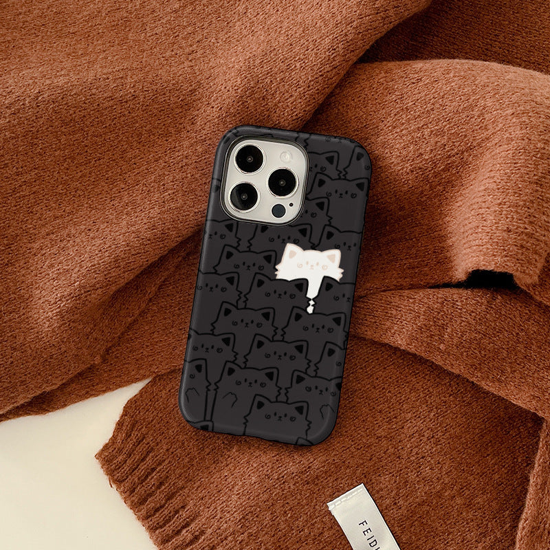 Cat Film 2 in 1 Shockproof Phone Case For iPhone