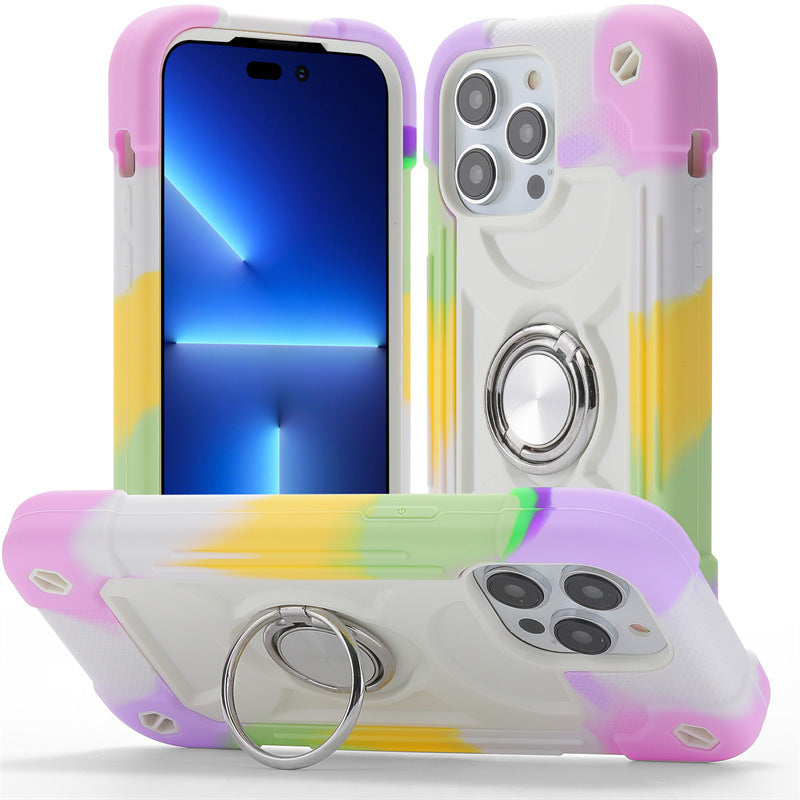 Colorful Silicone PC Phone Case For iPhone