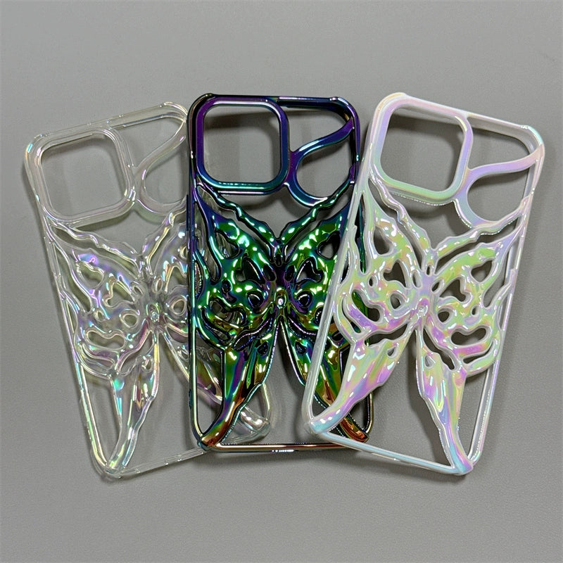 Hollow Electroplating Butterfly Phone Case For iPhone