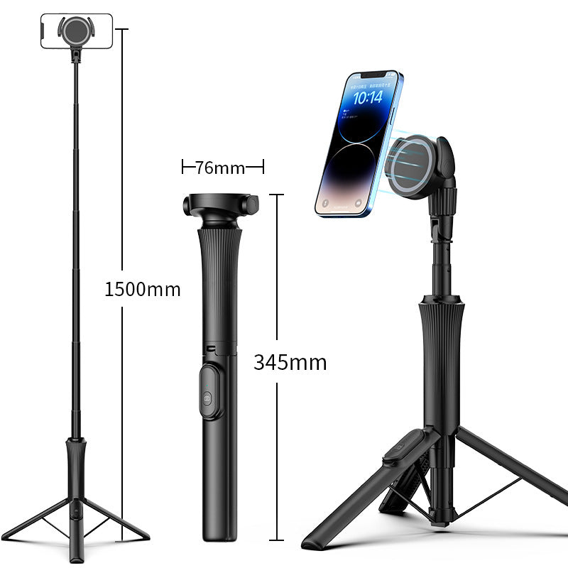 2024 new Bluetooth floor-standing magnetic selfie stick outdoor tracking and shooting anti-shake gimbal