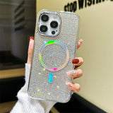 Flash Diamond Magnetic Plating Anti-fall Case for IPhone