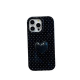 Ceramic Heart Stand Phone Case For iPhone