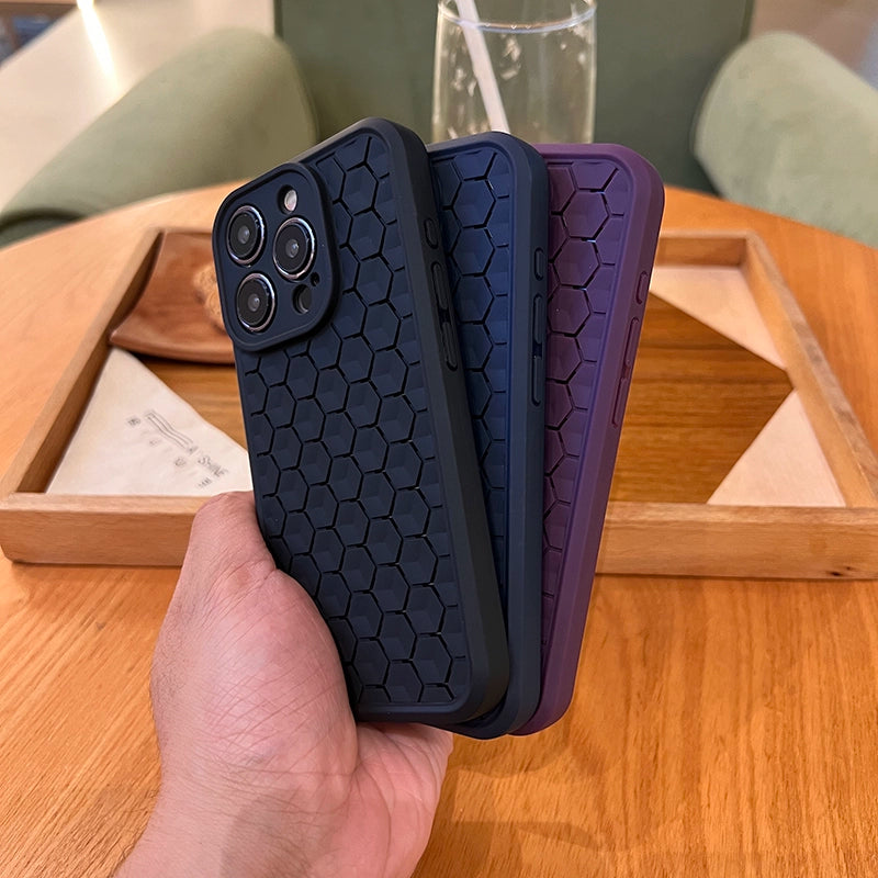 Hollow Breathable Soft Rubber Mobile Phone Case For iPhone