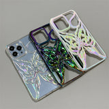 Hollow Electroplating Butterfly Phone Case For iPhone