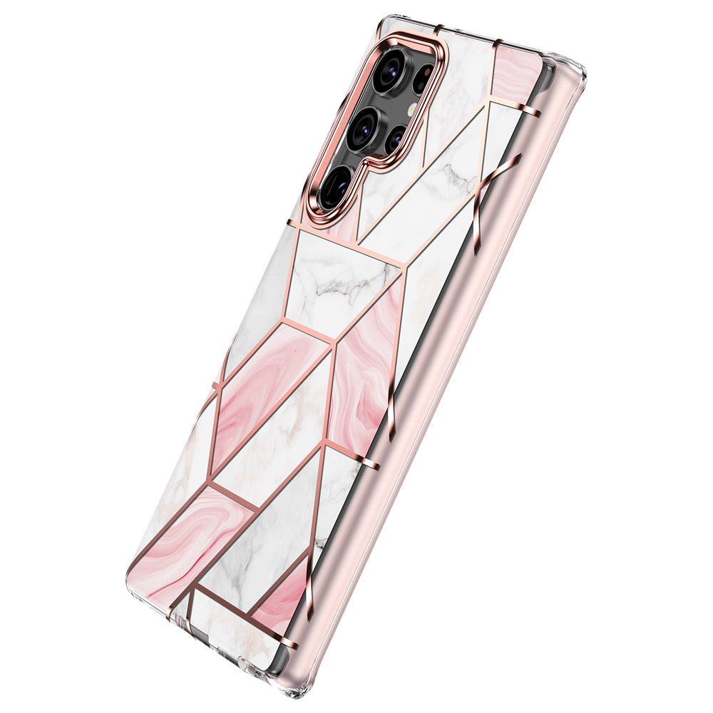 Electroplated Pink Marble Case for Samsung