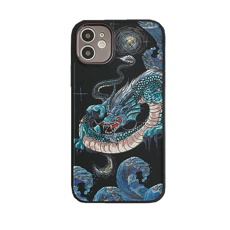 Dragon Pattern Soft Shell Phone Case For iPhone