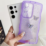 Glitter Butterfly Epoxy Phone Case For Samsung