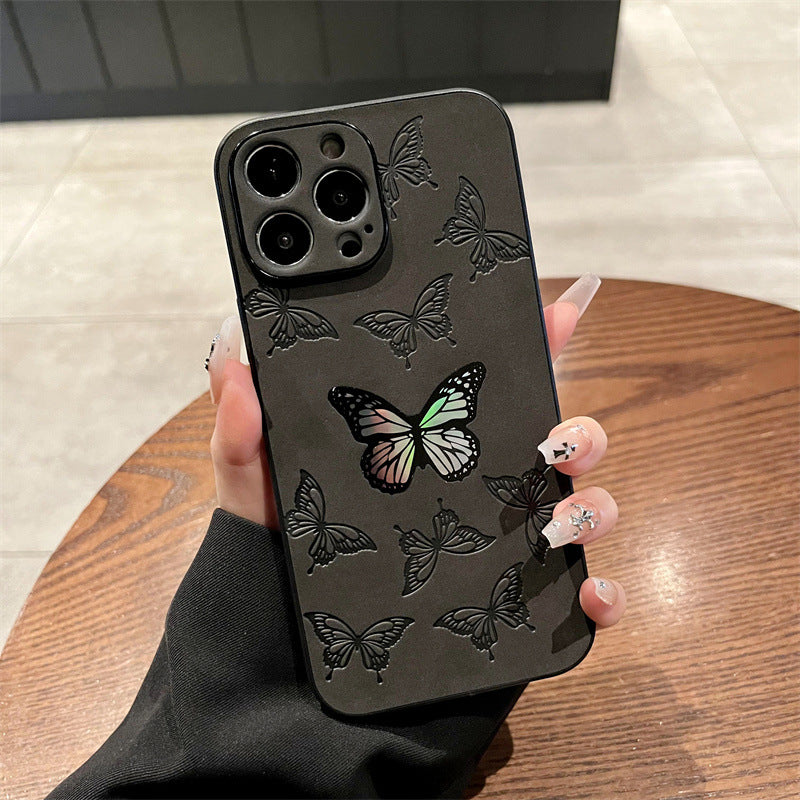 Colorful Butterfly Suede Case for IPhone