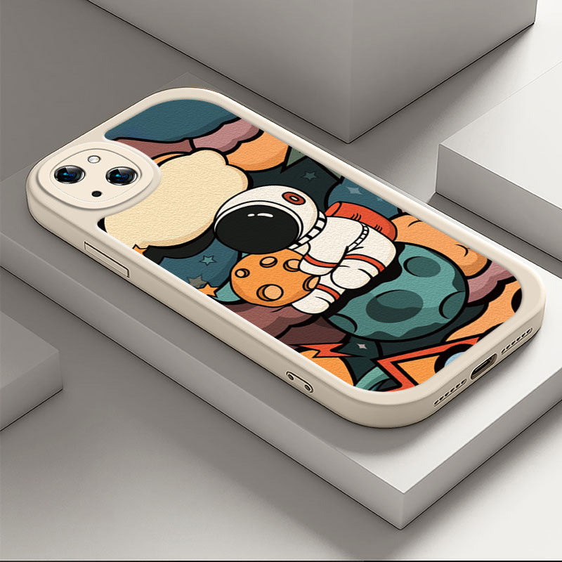 Colorful Astronaut Silicone Phone Case for iPhone