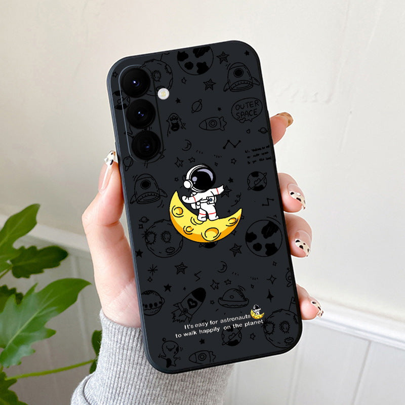 Cartoon Astronaut Graffiti Painted Phone Case For Samsung