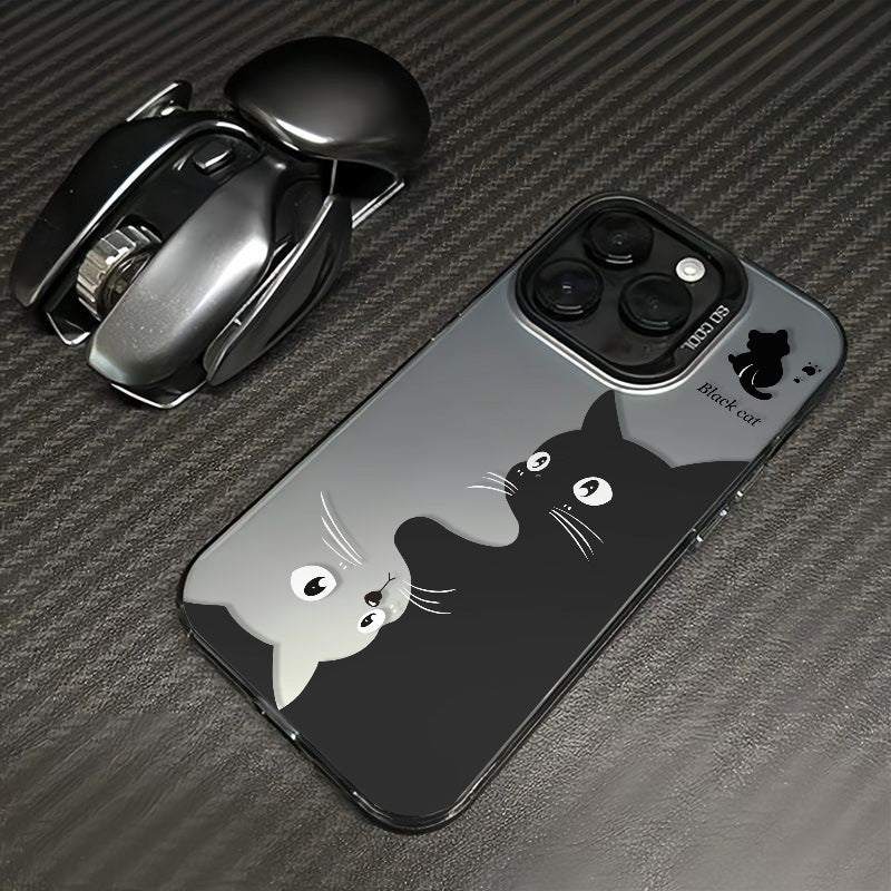 Black and White Cat Phone Case For iPhone