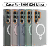 Colorful Bracket Anti-fall Pc+tpu Two-in-one Phone Case for Samsung