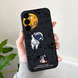 Cartoon Astronaut Graffiti Painted Phone Case For Samsung