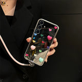 Colorful Love Mirror Soft Phone Case For Samsung