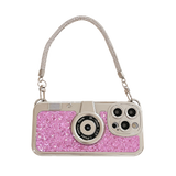 Diamond Camera Phone Case with Lanyard For iPhone