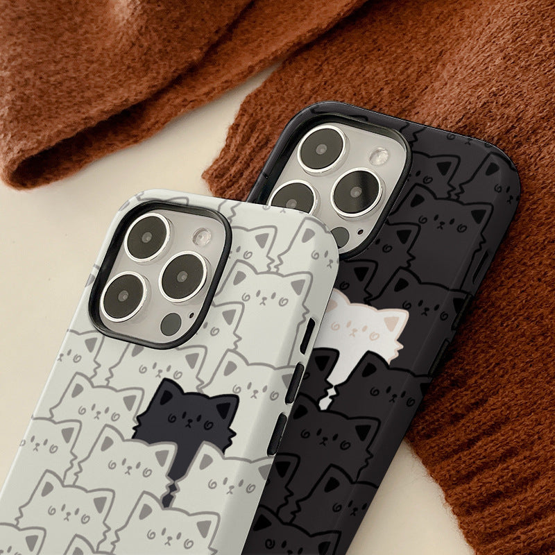 Cat Film 2 in 1 Shockproof Phone Case For iPhone