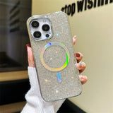 Flash Diamond Magnetic Plating Anti-fall Case for IPhone