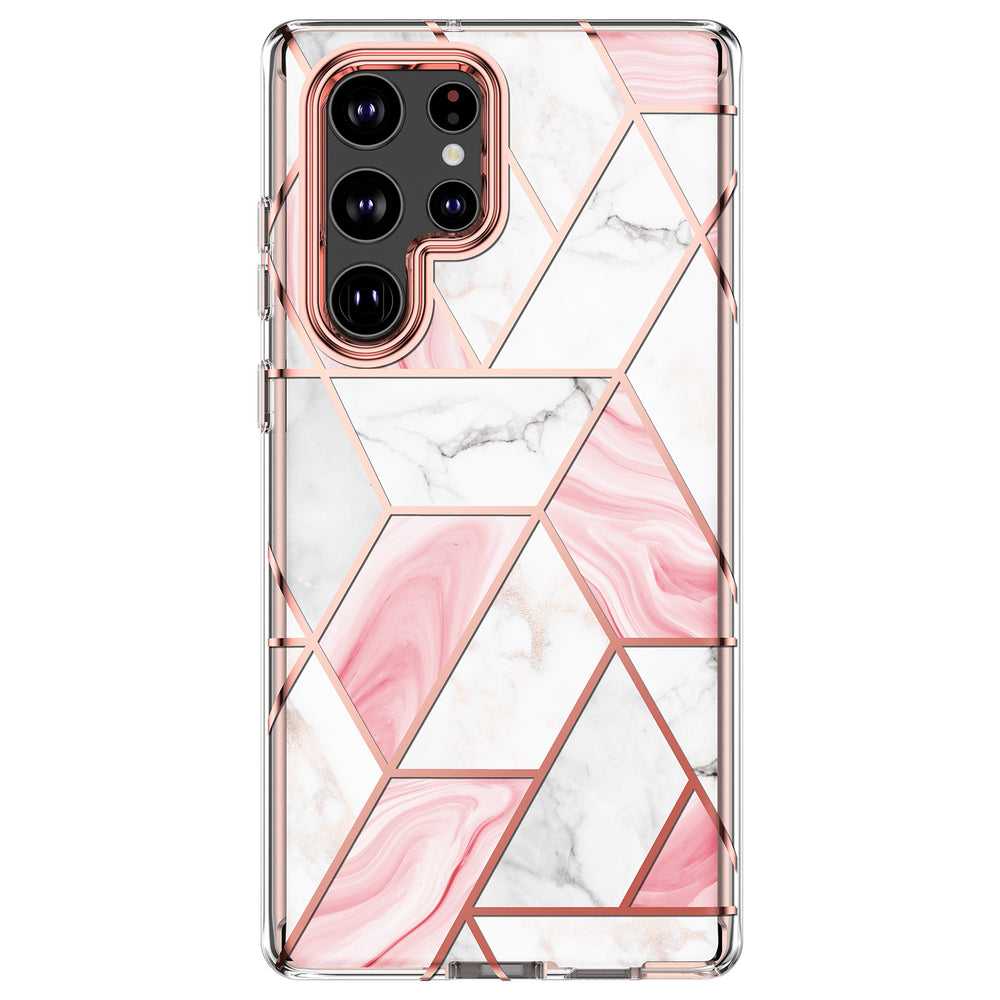 Electroplated Pink Marble Case for Samsung