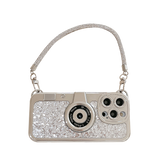 Diamond Camera Phone Case with Lanyard For iPhone