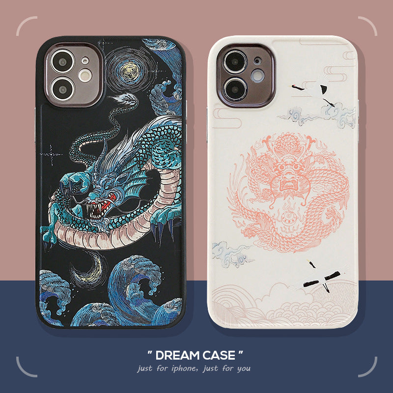 Dragon Pattern Soft Shell Phone Case For iPhone