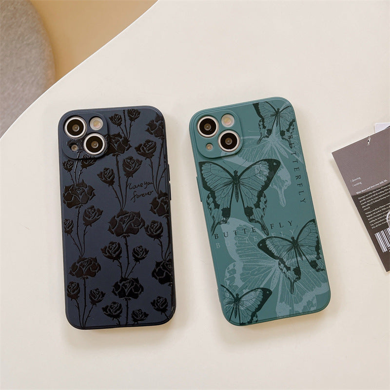 Butterfly Flower Phone Case For iPhone