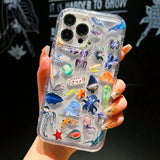 Ocean Life Theme Summer Transparent shockproof Phone Case For iPhone