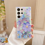 Oil Painting Flower Pattern Noctilucent Case For Samsung