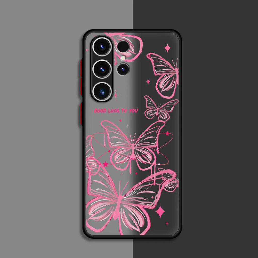 Retro Butterfly Pattern Phone Case For Samsung