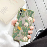 Retro Banana Leaf Flower Phone Case For iPhone