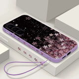 Flower Lanyard Case For Samsung