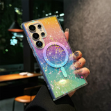 Aurora Gradient Magnetic Glitter Case For Samsung