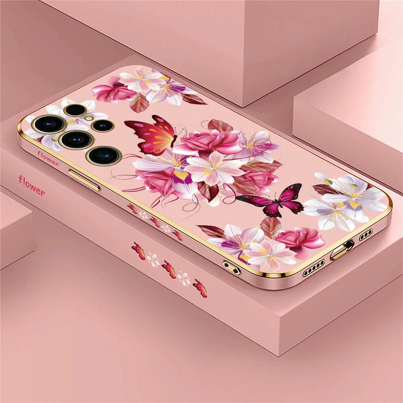 Flower Soft Silicone Phone Case For Samsung