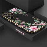 Flower Printing TPU Soft Plating Phone Case For Samsung