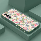 Canvas Flower Silicone Phone Case For Samsung