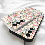 Canvas Flower Silicone Phone Case For Samsung