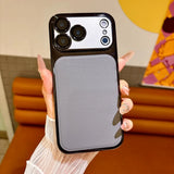 TPU PC Soft Leather Clear Plating Armor Case For iPhone