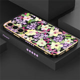 Flowers Plating Phone Case For Samsung