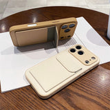 Card Slot Pocket Holder Wallet Case For iPhone