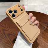 Card Slot Pocket Holder Wallet Case For iPhone