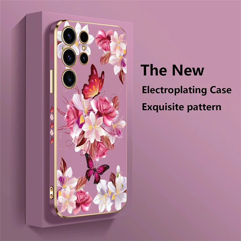 Flower Soft Silicone Phone Case For Samsung