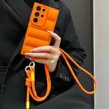Crossbody Soft Down Jacket Phone Case For Samsung