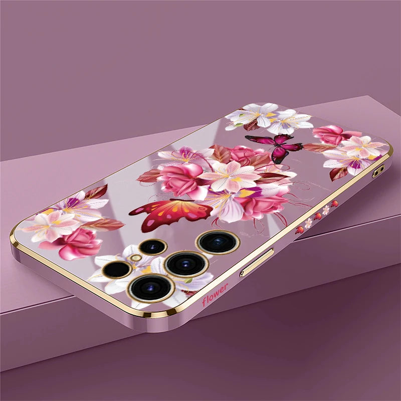 Flower Soft Silicone Phone Case For Samsung